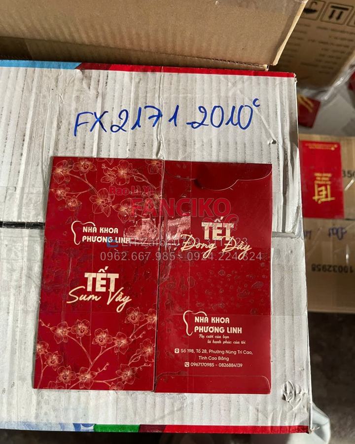 Lô bao lì xì nha khoa trước khi giao